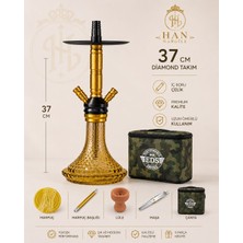 Han Tobacco Dimond 37 cm Çantalı Nargile Seti – Profesyonel Nargile Takımı