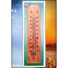 TAN EXPRESS Ahşap Termometre Sıcaklık Ölçer 6X27 cm 1 Adet