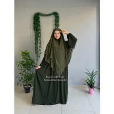 Yüsra Collection Menekşe Elbise ve Uzun Sufle 2'li Takım