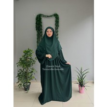Yüsra Collection Menekşe Elbise ve Kısa Sufle 2'li Takım