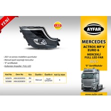 Ayfar Mercedes Actros Mp V-Euro 6 Far Sol Mercekli Siyah Çerçeveli - Full LED (2021>)