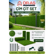 Ör-As Tel Örgü Çim Çit 100 cm Yükseklik + 5 Direk Avantaj Paketi 10 Metre