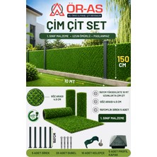 Ör-As Tel Örgü Çim Çit 150 cm + 5 Direk Avantaj Paketi 10 Metre
