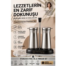 Transformacion Standlı Çelik 2'li Yağlık Sirkelik Seti 18/10 Paslanmaz Çelik 18 cm Premium Yağdanlık Sirkelik Takımı 723491