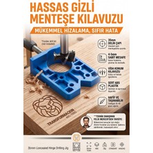 Transformacion 35MM Gizli Menteşe Delme Şablonu Dolap Kapak Tas Menteşe Hizalama Aparatı Ahşap Delik Açma Kılavuzu 723517