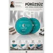 Transformacion 2 Li Çok Amaçlı Karbür Elmas Kesme Diski 115X22.23 mm - Spiral Avuç Içi Taşlama Uyumlu Seramik Mermer Pvc Ince Metal Profil Pürüzsüz Kesim Testeresi Bıçağı 723515