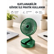 Marsilyan Şarjlı Katlanabilir Mini Fan – 3 Kademe Hız Ayarı, Taşınabilir Tasarım