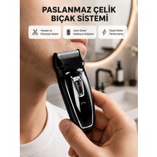 Marsilyan Uzun Pil Ömürlü Şarjlı Tıraş Makinesi – Hızlı Şarj, Ergonomik Tasarım, Çok Yönlü Kullanım