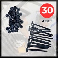 Plentiful Plastik Kablo Bağı Klipsi 30 Adet Set Vidalı Yerine Geçen Universal Oto Klips Bağlantı Elemanı 9 cm