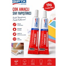 Artlantis Sıvı Yapıştırıcı 19 gr Tüp Gıpta Çok Amaçlı Kuvvetli Yapıştırıcı 2 Adet Okul Büro Yapıştırıcısı Kağıt Karton