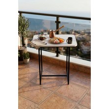 Kentex Bahçe Masası Minör 2 Kişilik Yemek Masası Şık Dayanıklı Balkon Cafe Bahçe Masa 9816 Atlantik Çam
