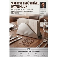 Transformacion 2 Li 18/10 Çelik Peçetelik Horeca Endüstriyel Metal Peçetelik Masaüstü Kafe Restoran Ev Tipi Peçete Tutucu 723505