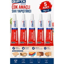 Artlantis Sıvı Yapıştırıcı 19 gr Tüp Gıpta Çok Amaçlı Kuvvetli Yapıştırıcı 5 Adet Okul Büro Yapıştırıcısı Kağıt Karton