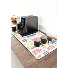 Valerine Life Barista Kahve Barı Matı 40X90CM Espresso Makinesi Çaycı Altlığı Piksel Kahve Kulübü