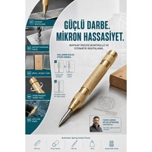 Transformacion Otomatik Yaylı Merkez Zımbası Pirinç Noktalama Kalemi Çekiçsiz Matkap Kılavuz Açıcı Metal Ahşap Işaretleme Aleti Hss Uçlu Ayarlanabilir Profesyonel Cam Kırıcı 723521
