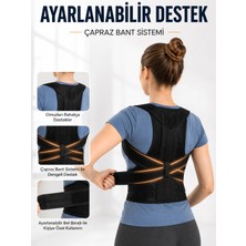 sbodurhome Sırt ve Bel Destekli Dik Duruş Korsesi Ayarlanabilir Çapraz Bantlı Fileli Tasarım