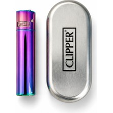 CLİPPER Clipper Desenli Metal Gaz Dolumlu Çakmak Özel Kutulu Premium Model
