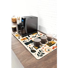 Valerine Life Barista Kahve Barı Matı 40X90CM Espresso Makinesi Çaycı Altlığı Modern Kahve Botaniği