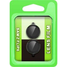 Magicool Samsung Galaxy Z Flip 6 Raze Metal Kamera Lens - Siyah