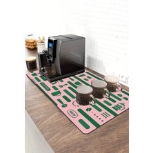 Valerine Life Barista Kahve Barı Matı 40X90CM Espresso Makinesi Çaycı Altlığı Kahve Çizgileri