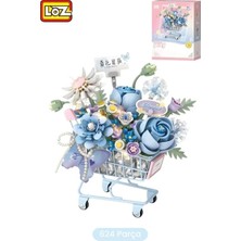 Vagon LZ4127 Loz Mavi Arabalı Çiçekler 624 Parça Block