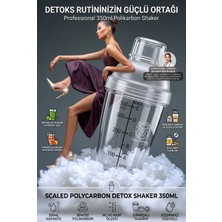 Transformacion Ölçekli Şeffaf Detoks Shaker 350 ml Vitamin Protein Tozu Çalkalayıcı Karıştırıcı Akıllı Sporcu Kokteyl Su Matarası 723488