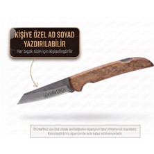 Bıçak Deposu Mahmut - Kişiye Özel Isim Yazılı Ahşap Saplı Paslanmaz Çelik Outdoor Bıçak