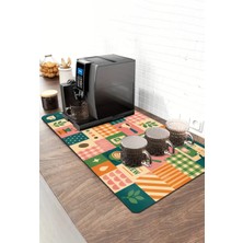 Valerine Life Barista Kahve Barı Matı 40X90CM Espresso Makinesi Çaycı Altlığı Retro Kahve Patchwork