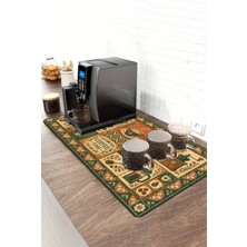 Valerine Life Barista Kahve Barı Matı 40X90CM Espresso Makinesi Çaycı Altlığı Miras Kahve Çinileri