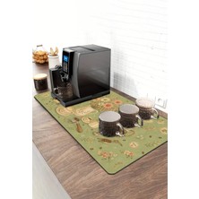 Valerine Life Barista Kahve Barı Matı 40X90CM Espresso Makinesi Çaycı Altlığı Adaçayı Çiçeği