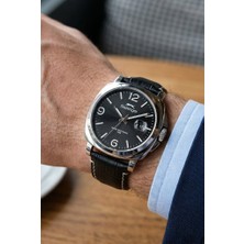 Slazenger Gümüş Kasa Siyah Deri Erkek Kol Saati | 40 mm Kasa, 10 Atm, Şık Tasarım