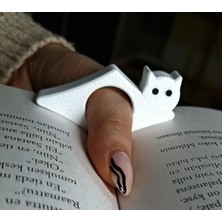 Filkorium3D Sevimli Kedi Kitap Okuma Yüzüğü / Kitap Sayfa Tutucu Okuma Aparatı (1 Adet)
