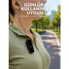 sbodurhome Taşınabilir Bluetooth Kulaklık Dijital Göstergeli Klipsli Tek Kulaklıklı Kompakt Cihaz