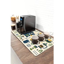 Valerine Life Barista Kahve Barı Matı 40X90CM Espresso Makinesi Çaycı Altlığı Sabah Kahve Bahçesi