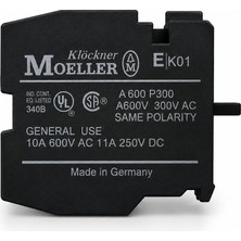 Eaton Moeller EK01 1nk  Kapalı Buton Kontak Bloğu 10A 600V