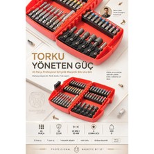 Transformacion Profesyonel S2 Çelik Darbeye Dayanıklı Manyetik Bits Ucu Seti 45 Parça Renk Kodlu Matkap Vidalama Lokma Takımı 723509
