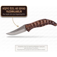Bıçak Deposu Abdülkerim - Kişiye Özel Isim Yazılabilir Ahşap Kabza Avcı Bıçağı
