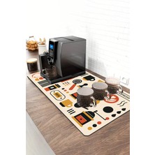 Valerine Life Barista Kahve Barı Matı 40X90CM Espresso Makinesi Çaycı Altlığı Kahve Atölyesi