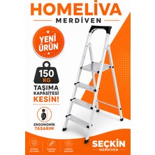 Homeliva Seçkin 3+1 Basamaklı Merdiven! Hkmticaret Ekstra Sağlam Galvaniz Merdiven