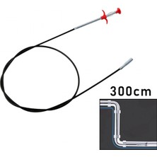 Marsilyan 300CM Yaylı - Kıskaç Lavabo - Gider Vb.temizleme - Çok Amaçlı Çubuk (K95)