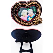 TAN EXPRESS Kalp Şekilli Fotoğraf Resim Çerçevesi Camlı 20X25 cm  Fotoğraf Bölümü 10X16 cm 1 Adet