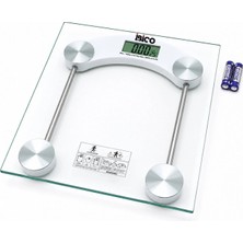 Marsilyan Dijital - Pilli Kare Banyo Baskül Terazi Tartı LCD Ekran 180KG/0.1G 30X30CM İ11-025 (K95)