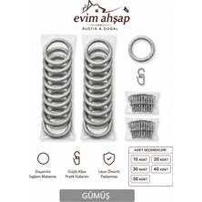 Evim Ahşap Rustik Perde Halkası ve Klips Seti – Korniş Uyumlu Perde Halkaları – Dayanıklı ve Paslanmaz – 10/20/30/40/50 Adet – Renk Seçenekleri Ceviz-Meşe-Siyah-Beyaz-Krem-Gümüş-Antrasit