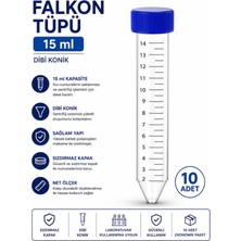 Labolist Falkon Tüpü 15 ml  - Dibi Konik - 10 Adet