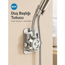 NOY Duş Başlığı Tutucu Güçlü Yapışkanlı Su Geçirmez Ayarlanabilir Delmeden Montaj Duş Askısı