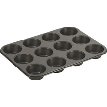 Azesur Siyah 12'li Muffin Kek Kalıbı 26X 38 cm