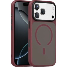 Zenviaa Joko Apple Iphone 18 Pro Max Megane Magsafe Kapak - Bordo ZENVIAAC12