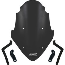 GP Kompozit Bajaj Pulsar NS 400 Z 2025-2026 Uyumlu Ön Tur Camı Siyah - 46 cm