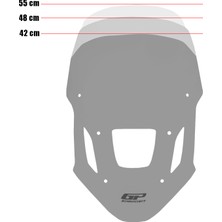 GP Kompozit Honda Africa Twin CRF1100L 2025-2026 Uyumlu Ön Cam Füme - 55 cm
