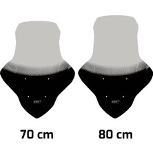 GP Kompozit Regal Raptor XSUV 125 2024-2025 Uyumlu Baskılı Ön Cam Füme - 80 cm